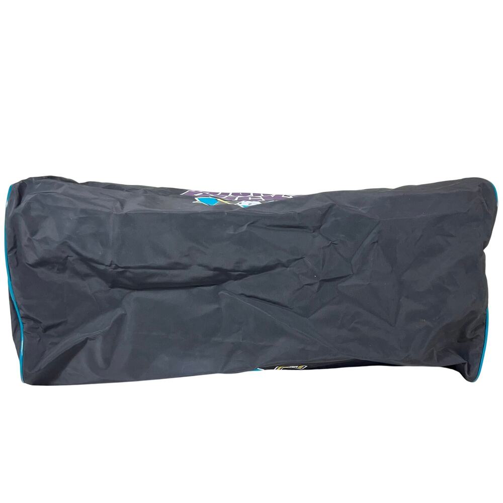 Vintage 90s Mighty Ducks Duffle Bag MBNA America Black And Teal - Picture 3 of 8